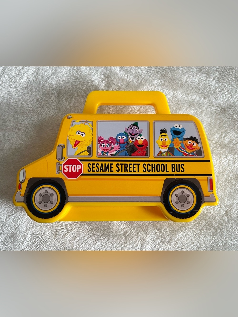 Sesame Place Exclusive Kid’s Toy Sesame Street School Bus Storage Carrying Case